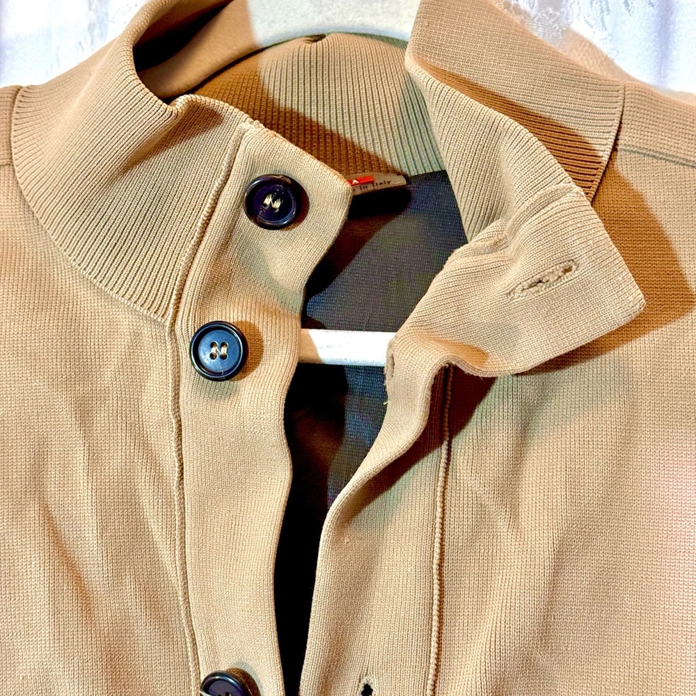 Prada Beige Button-Front Lightweight Jacket - image 3